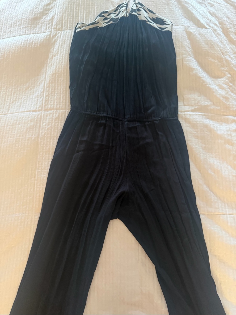 Rip Curl Black Halter Jumpsuit with White Contrast Yoke